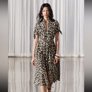 ANIMAL PRINT SHIRT DRESS ZW COLLECTION